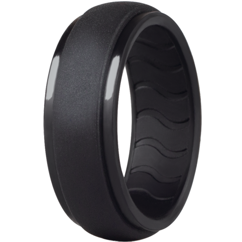 Men's Silicone Wedding Band - Thin, Breathable, Safe Rubber Ring For Active Work & Sports
